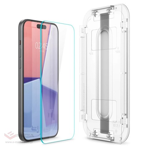 Szkło hartowane Spigen Glas.tR EZ Fit na iPhone 15 / 16 - 2 szt.