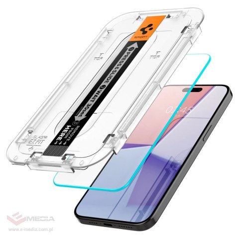 Szkło hartowane Spigen Glas.tR EZ Fit na iPhone 15 Pro - 2 szt.