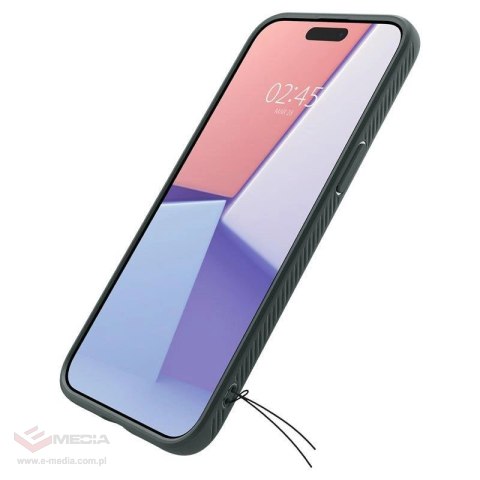 Etui Spigen Liquid Air na iPhone 15 Pro - ciemnozielone