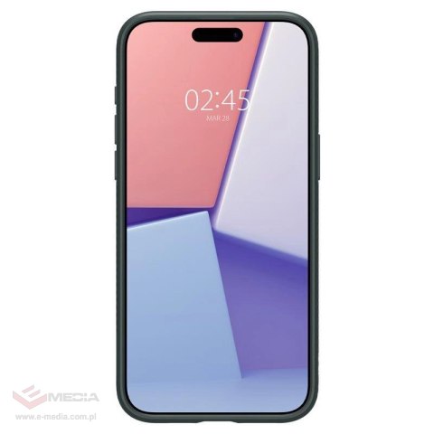 Etui Spigen Liquid Air na iPhone 15 Pro - ciemnozielone