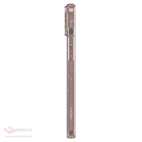 Etui Spigen Liquid Crystal Glitter na iPhone 15 - różowo-przezroczyste