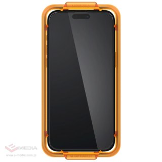 Szkło hartowane Spigen ALM Glass FC na iPhone 15 Pro Max - czarne 2 szt.