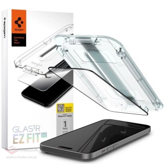 Szkło hartowane Spigen Glas.tR EZ Fit FC na iPhone 15 Plus - czarne