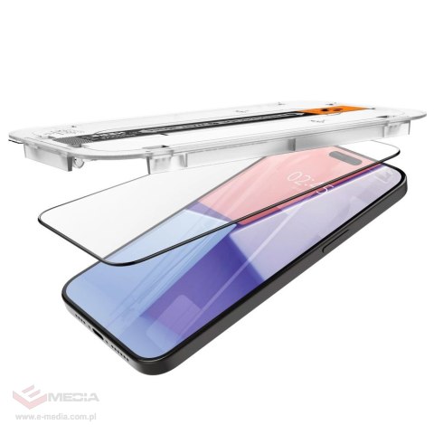 Szkło hartowane Spigen Glas.tR EZ Fit FC na iPhone 15 Pro - czarne