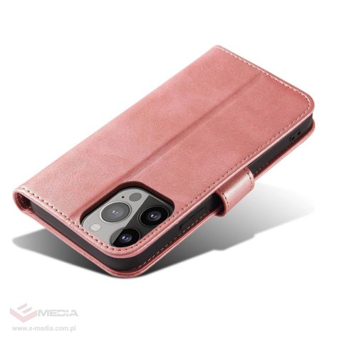 Etui Magnet Case do Samsung S24 Ultra z klapką i portfelem - różowe