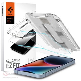 Szkło hartowane Spigen Glas.tR EZ Fit na iPhone 13 / 13 Pro / 14 / 16e - 2 szt.