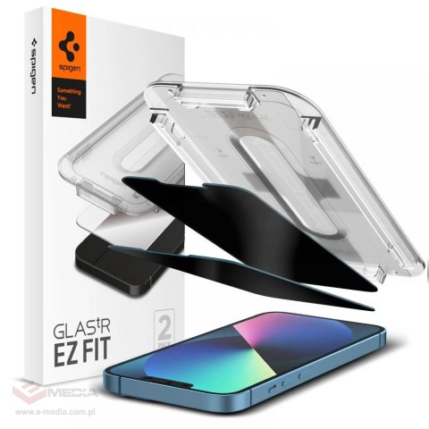 Szkło hartowane Spigen Glas.tR EZ Fit Privacy na iPhone 13 / 13 Pro / 14 / 16e - 2 szt.