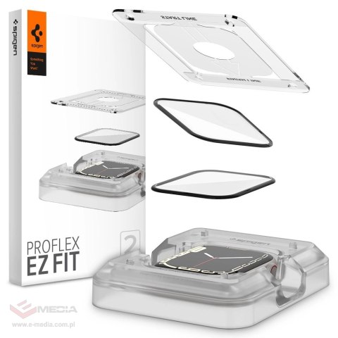 Szkło hybrydowe Spigen ProFlex EZ Fit na Apple Watch 7 / 8 (45 mm) - 2 szt.