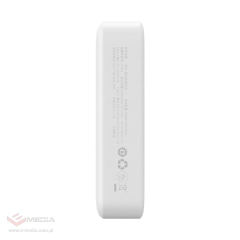 Powerbank Baseus Magnetic Mini 20000 mAh 20W - biały + kabel USB-C / USB-C