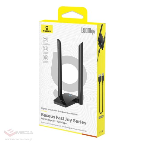 Karta sieciowa USB Baseus FastJoy B01317600111-06 1800 Mb/s - czarna