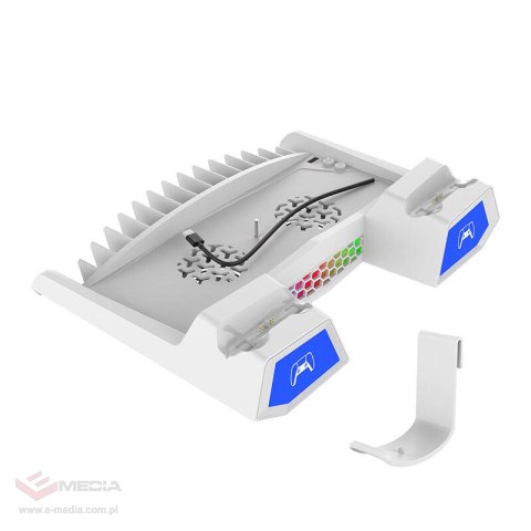 Wielofunkcyjna podstawka do konsoli PS5/PS5 Slim iPega PG-P5S023 (biała)