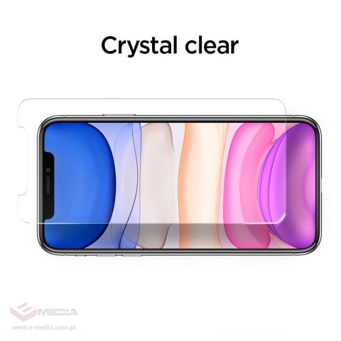 Szkło hartowane Spigen ALM Glass FC na iPhone 11 / XR - czarne