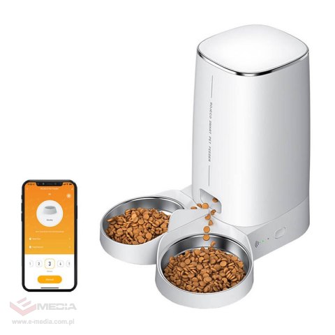 Inteligentny dozownik karmy Rojeco 4L Automatic Pet Feeder WiFi Version with Double Bowl