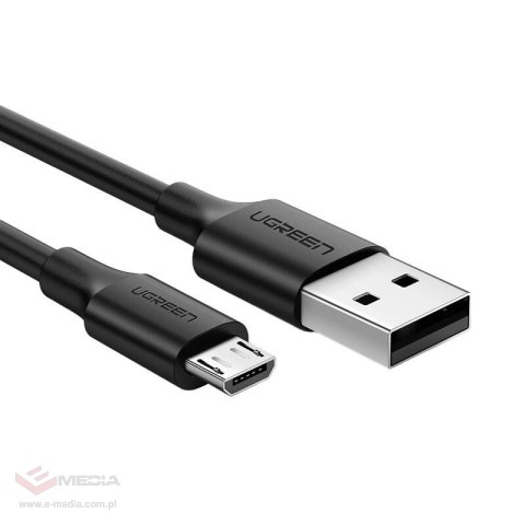 Kabel micro USB UGREEN US289 QC 3.0 2.4A 1.5m (czarny)