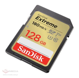 Karta pamięci SANDISK EXTREME SDXC 128 GB 180/90 MB/s UHS-I U3 (SDSDXVA-128G-GNCIN)