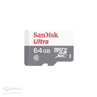 Karta pamięci SanDisk Ultra Android microSDXC 64GB 100MB/s Class 10 UHS-I (SDSQUNR-064G-GN3MN)