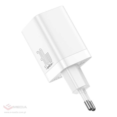 Ładowarka sieciowa Baseus Super Si Pro Quick Charger USB + USB-C 30W (biała)