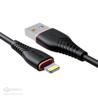 Kabel USB do Lightning VFAN Anti-Break X01, 3A, 1m (czarny)