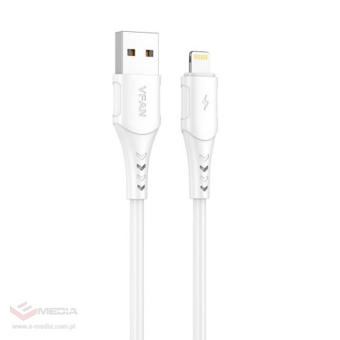 Kabel USB do Lightning VFAN Colorful X12, 3A, 1m (biały)