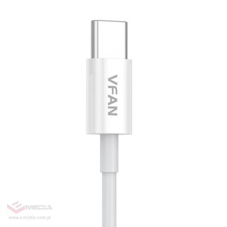 Kabel USB do USB-C VFAN X03, 3A, 1m (biały)