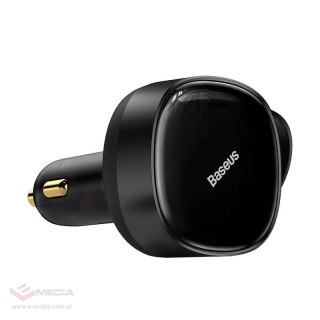 Ładowarka samochodowa Baseus Enjoyment z kablami USB-C + Lightning 3A, 30W (czarna)