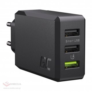 Ładowarka Sieciowa Green Cell GC ChargeSource 3 3xUSB 30W z szybkim ładowaniem Ultra Charge i Smart Charge