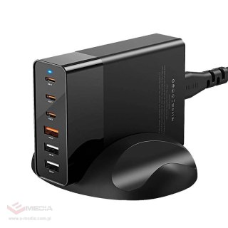 Ładowarka sieciowa Blitzwolf BW-S25, 75W, 3x USB + 3x USB-C (czarna)