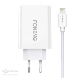 Ładowarka sieciowa Foneng EU43, 1x USB + Kabel USB Lightning