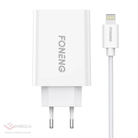 Ładowarka sieciowa Foneng EU43, 1x USB + Kabel USB Lightning