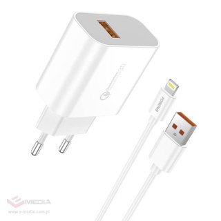 Ładowarka sieciowa Foneng EU46 18W, 1x USB, QC 3.0 + Kabel USB Lightning