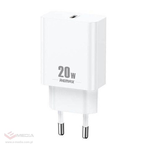 Ładowarka sieciowa Remax, RP-U5, USB-C, 20W (biała) + kabel Lightning