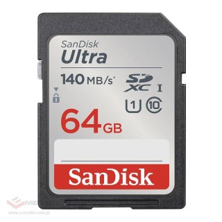 KARTA SANDISK ULTRA SDXC 64GB 140MB/s UHS-I Class 10 (SDSDUNB-064G-GN6IN)