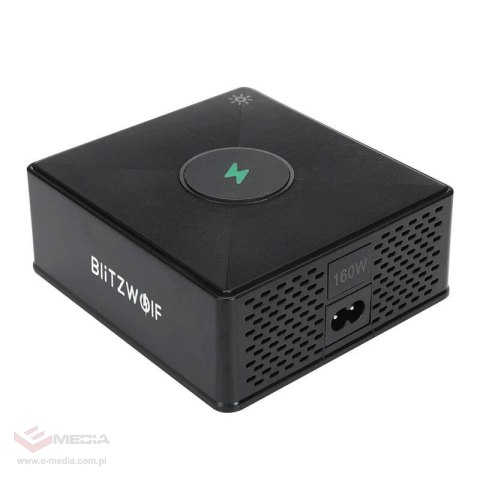 Ładowarka sieciowa Blitzwolf 868H, 2xUSB-A, 3xUSB typu C, 160W (czarny)