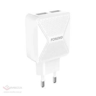 Ładowarka sieciowa Foneng EU35 12W 2x USB z kablem USB do Lightning 2.4A (biała)