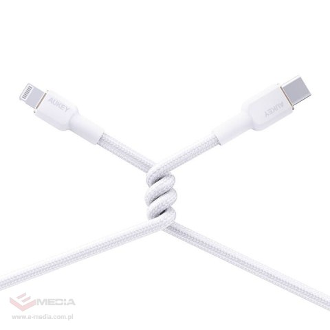 Kabel Aukey CB-NAC1 USB-A do USB-C 1m (biały)