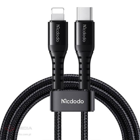 Kabel USB-C do lightning Mcdodo CA-5630, 36W, 0.2m (czarny)