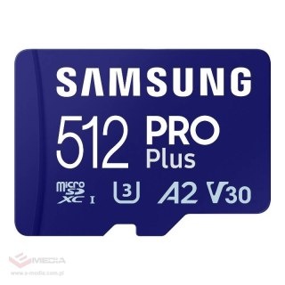 Karta pamięci Samsung Pro PLUS microSDXC 512GB 180/130 MB/s UHS-I U3 (MB-MD512SA/EU)