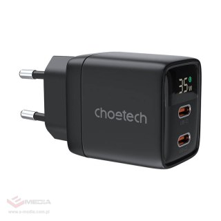 Ładowarka sieciowa GAN USB-C-USB-C PD35W Choetech PD6051 (czarna)