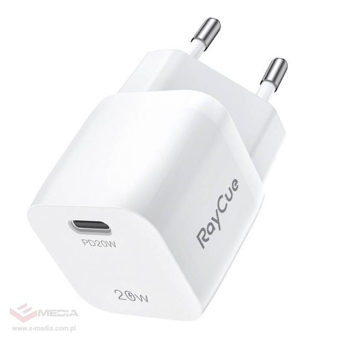 Ładowarka sieciowa RayCue USB-C PD 20W EU (biała)