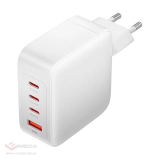 Ładowarka sieciowa, Vention, FEIW0-EU, 3xUSB-C, USB- A, 140W/140W/30W/18W, GaN (biała)