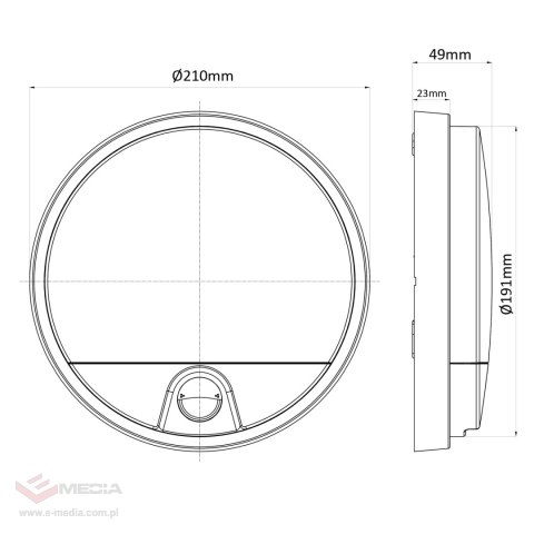 Lampa LED z sensorem ruchu MCE291 W biała