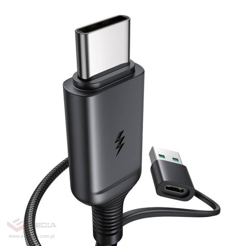 Ładowarka magnetyczna Joyroom JR-WQM03, USB + USB-C, 1.2m (czarna)