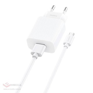 Ładowarka sieciowa Foneng EU28, 1xUSB, QC 3.0 + Kabel USB Micro