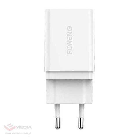 Ładowarka sieciowa Foneng K300 18W, 1x USB + kabel USB do USB-C