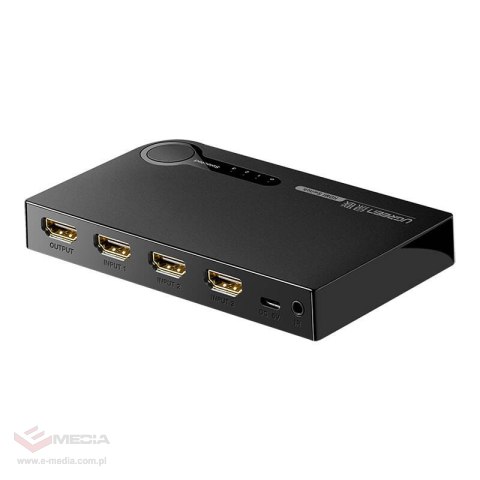 Przełącznik HDMI 3x1 UGREEN 40234, z pilotem (czarny)