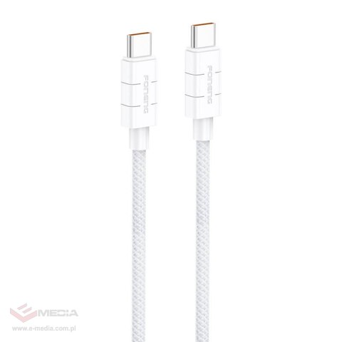 Kabel USB-C do USB-C Foneng XS02 60W, 1,2m (biały)