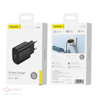 Ładowarka sieciowa Foneng EU51 USB-C 25W (czarna)