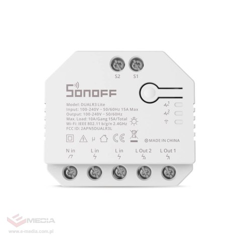 Inteligentny przełącznik WiFi Sonoff Dual R3 Lite