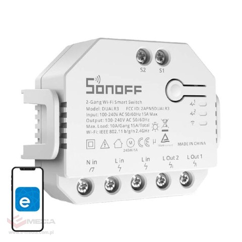 Inteligentny przełącznik WiFi Sonoff Dual R3