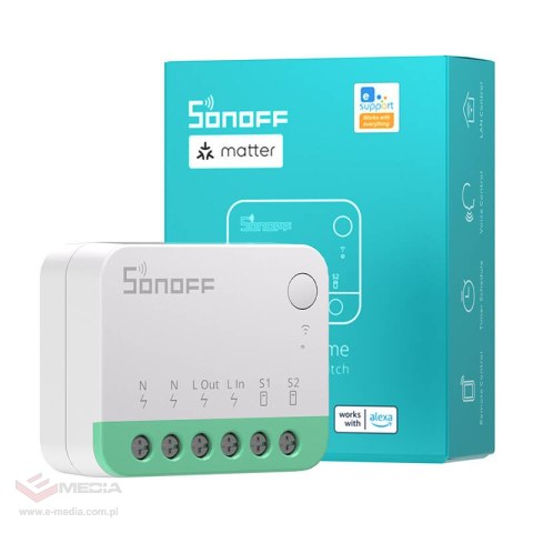 Inteligentny przełącznik WiFi Sonoff MINIR4M Matter (HomeKit, SmartThings, Home Assistant)